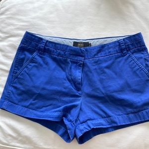 J crew chino shorts size 10 - cobalt blue